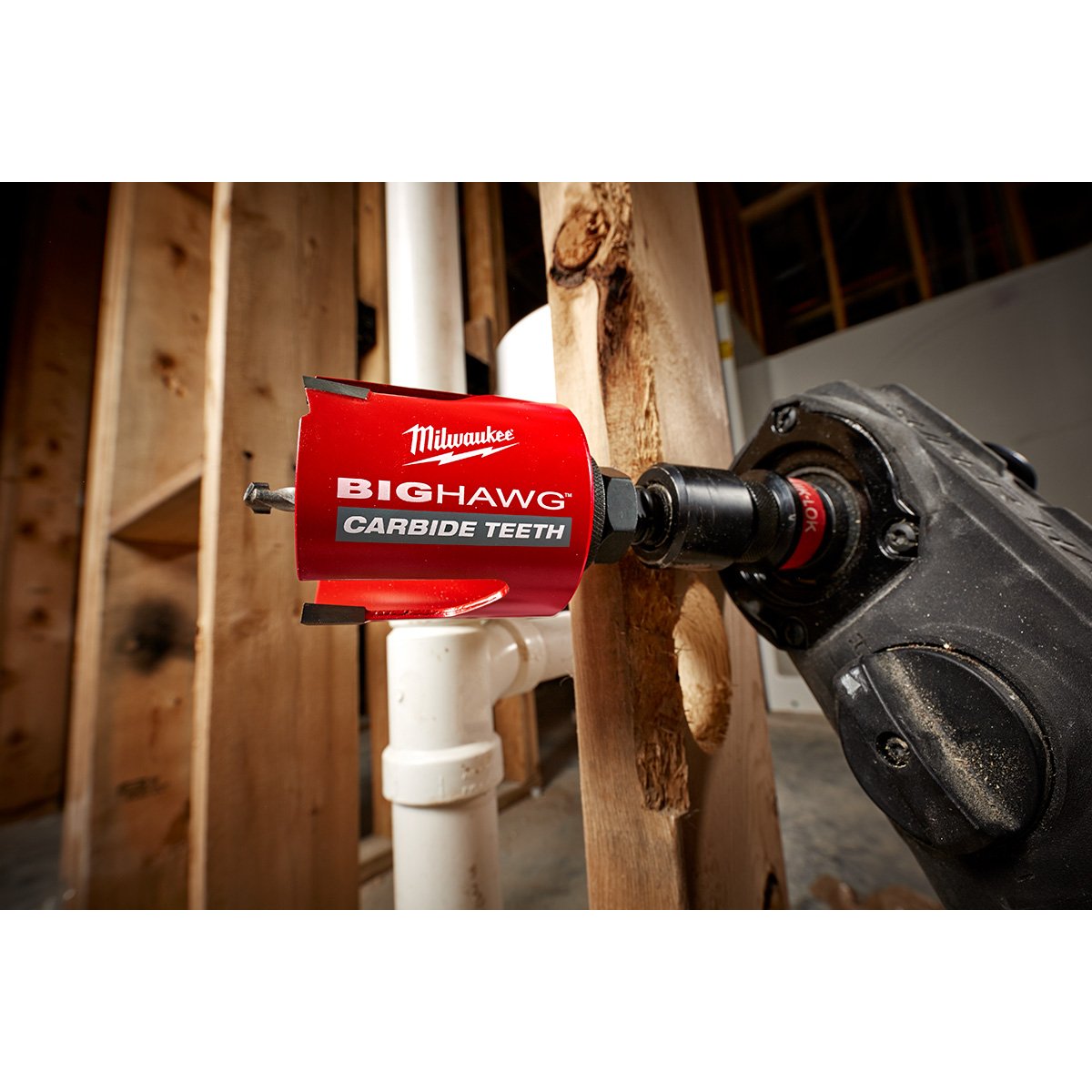 Milwaukee 49-56-9220 BIG HAWG™ with Carbide Teeth - in use