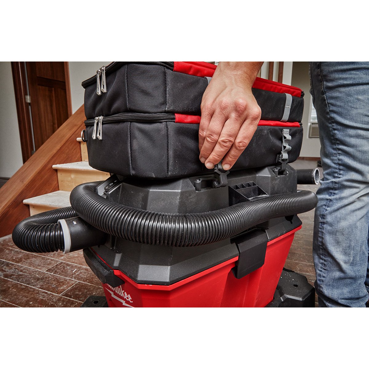 Milwaukee 49-90-2019 Vacuum Tool Storage Bag - in use
