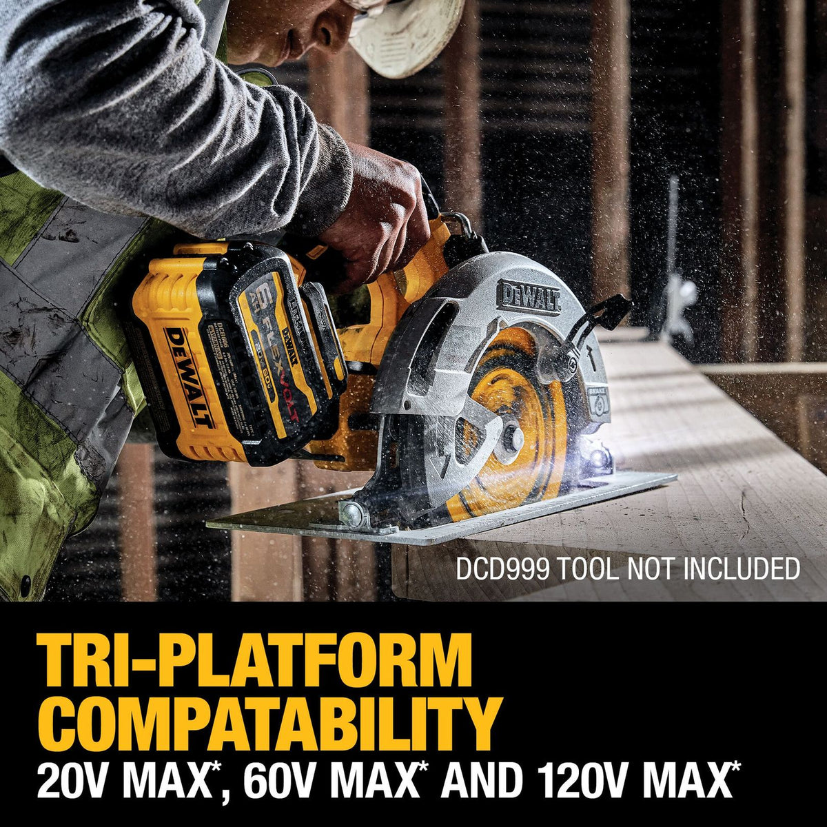 DEWALT DCB606-2 FLEXVOLT 20V/60V MAX 6.0Ah Battery 2-Pack - feature callout