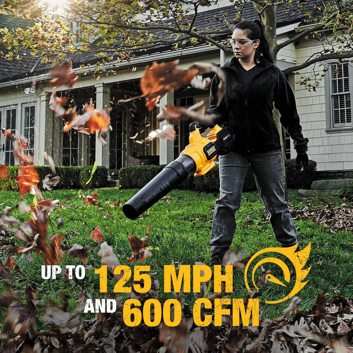 DEWALT DCBL772B 60V Max Flexvolt Brushless Cordless Handheld Axial Blower (Tool Only) - feature callout