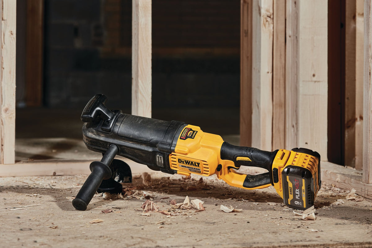 DEWALT DCD471X1 60V Max Brushless Quick-Change Stud And Joist Drill With E-Clutch System Kit - in use