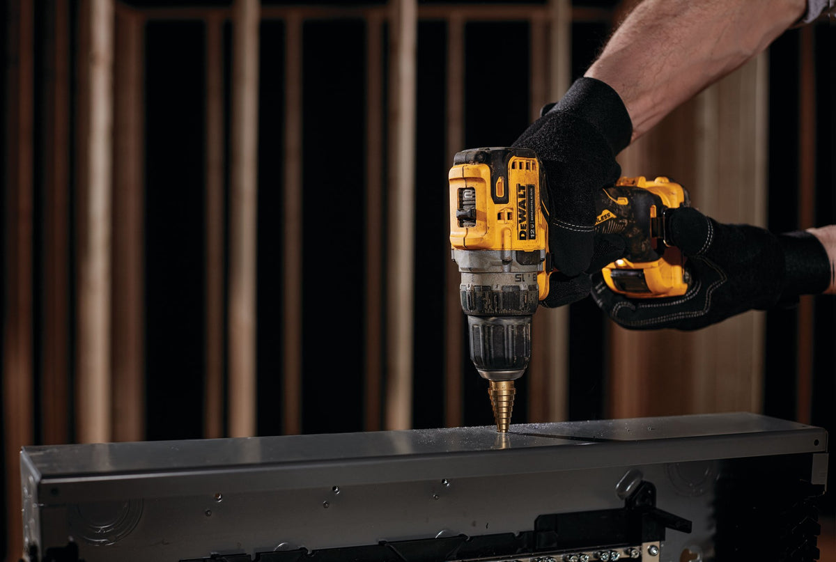 DEWALT DCD701F2 XTREME 12V MAX BRUSHLESS 3/8 IN. CORDLESS DRILL/DRIVER KIT - in use