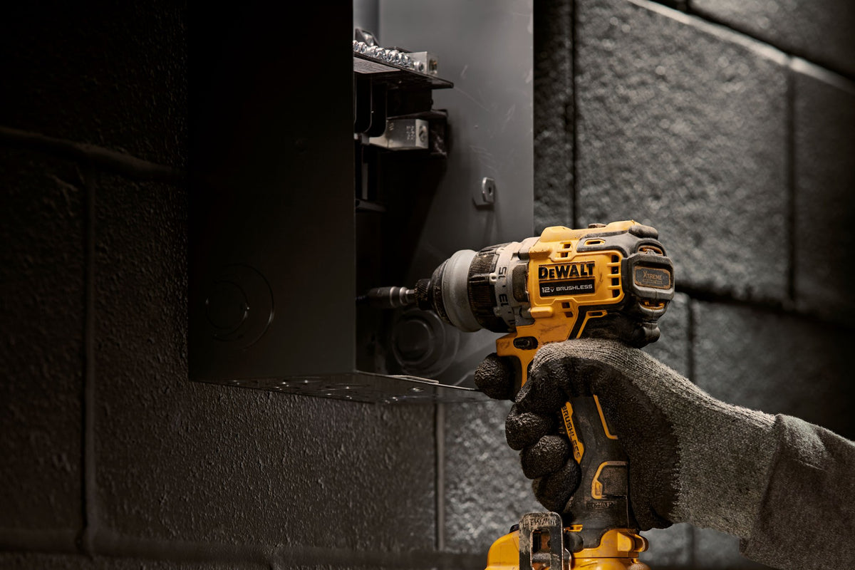 DEWALT DCD703F1 XTREME™ 12V MAX* BRUSHLESS CORDLESS 5-IN-1 DRILL/DRIVER KIT - in use