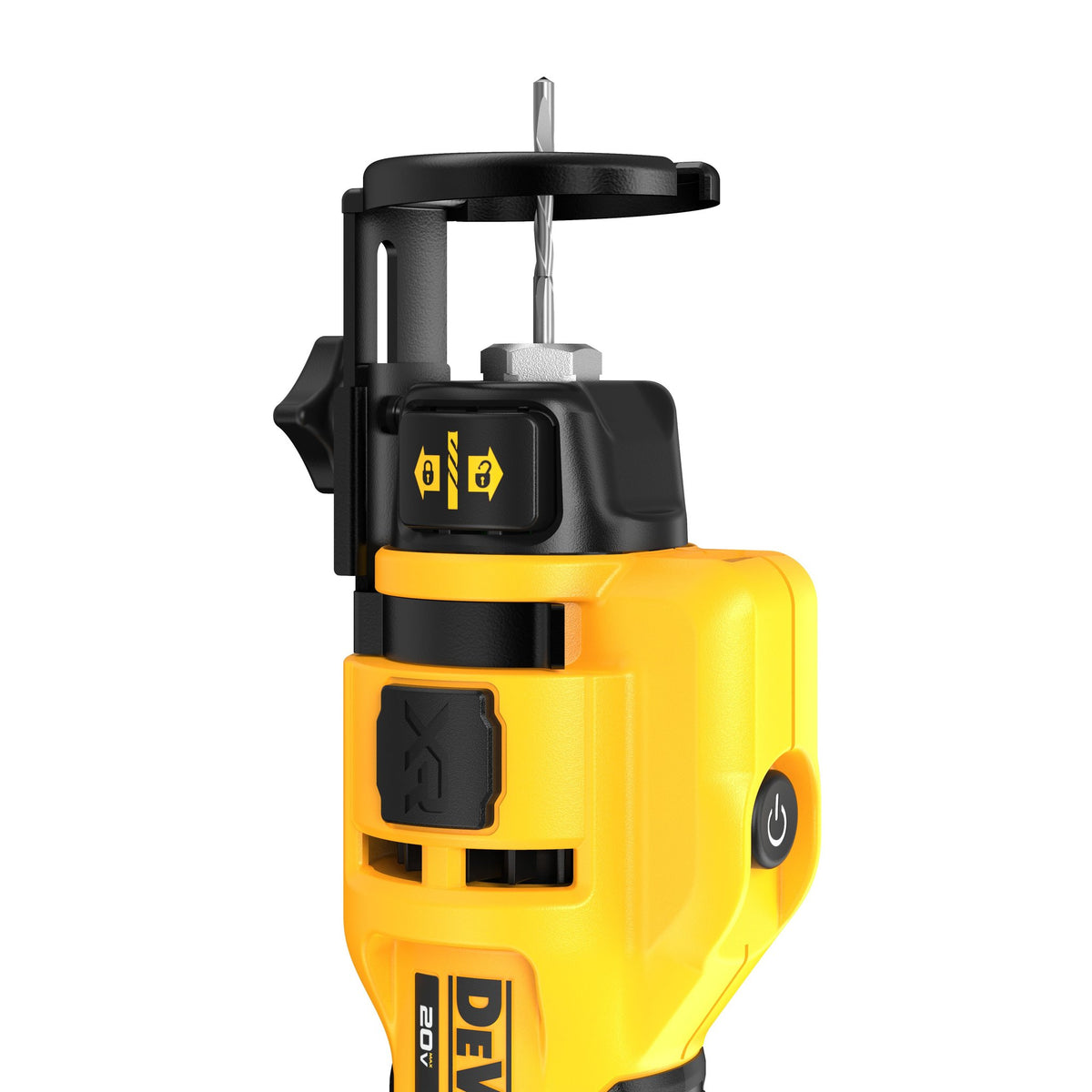 DEWALT DCE555B 20V MAX* XR® Brushless Drywall Cut-Out Tool (Tool Only) - detail close-up