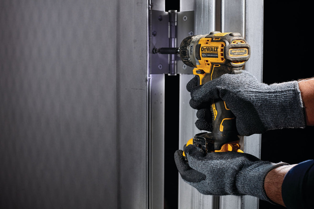 DEWALT DCF601F2 XTREME 12V MAX Brushless 1/4" Cordless Screwdriver Kit - in use
