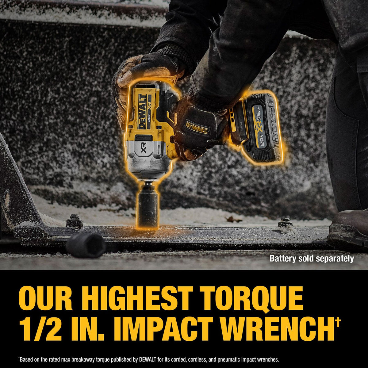 DEWALT DCF961B 20V MAX* XR® Brushless Cordless 1/2 in. High Torque Impact Wrench - feature callout