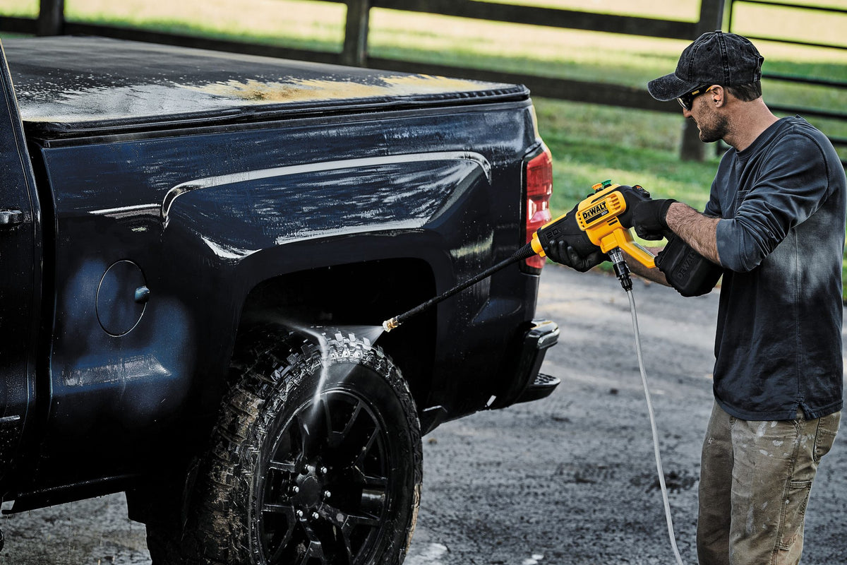 DEWALT DCPW550B-CA 20V MAX 550 Psi Cordless Power Cleaner (Tool Only) - in use
