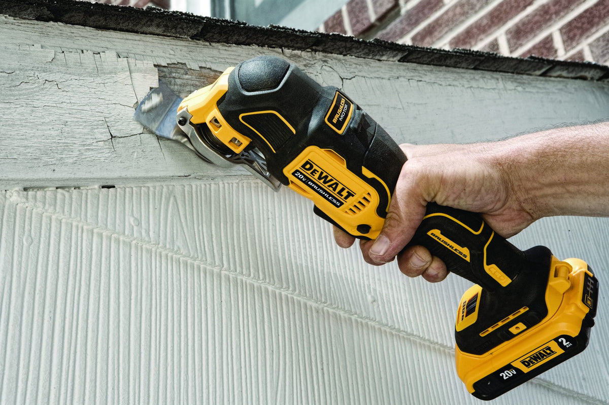 DEWALT DCS356B 20V MAX XR BRUSHLESS CORDLESS 3-SPEED OSCILLATING MULTI-TOOL (TOOL ONLY) - in use