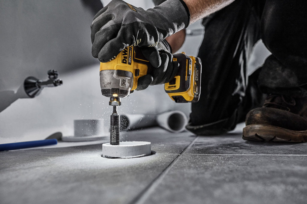 DEWALT DWAIPCIR Impact Connect Inside Pipe Cutter - in use