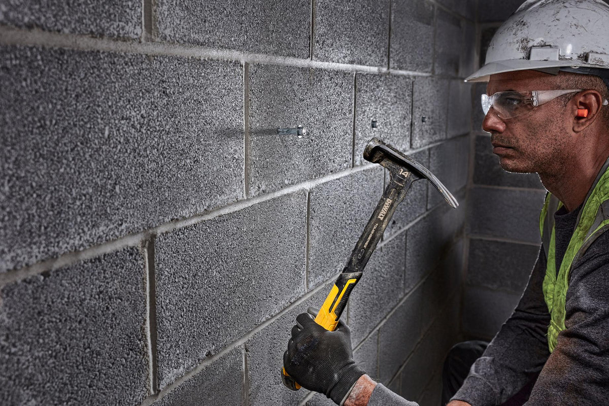 DEWALT DWHT51138X TOUGHSERIES XP 1 Pc. Steel 14 Oz. Mig Weld Framing Hammer - in use