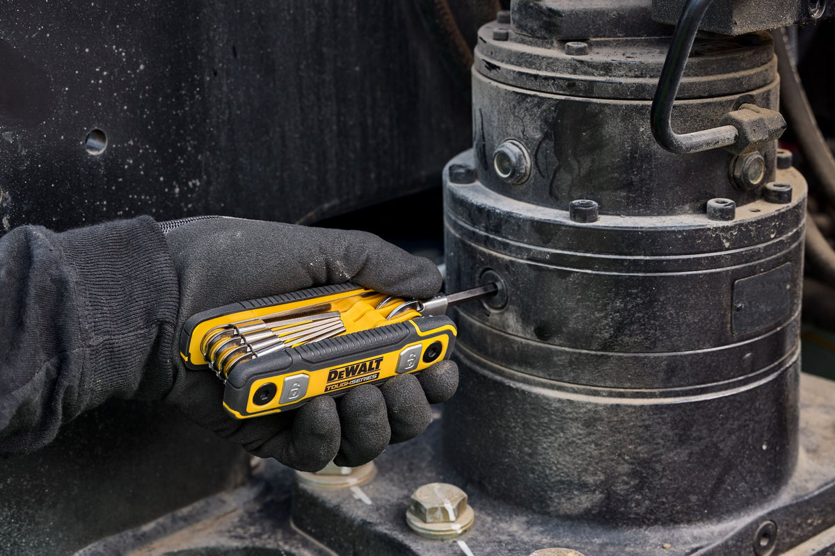 DEWALT DWHT70266 TOUGHSERIES Fractional Folding Hex Key - in use