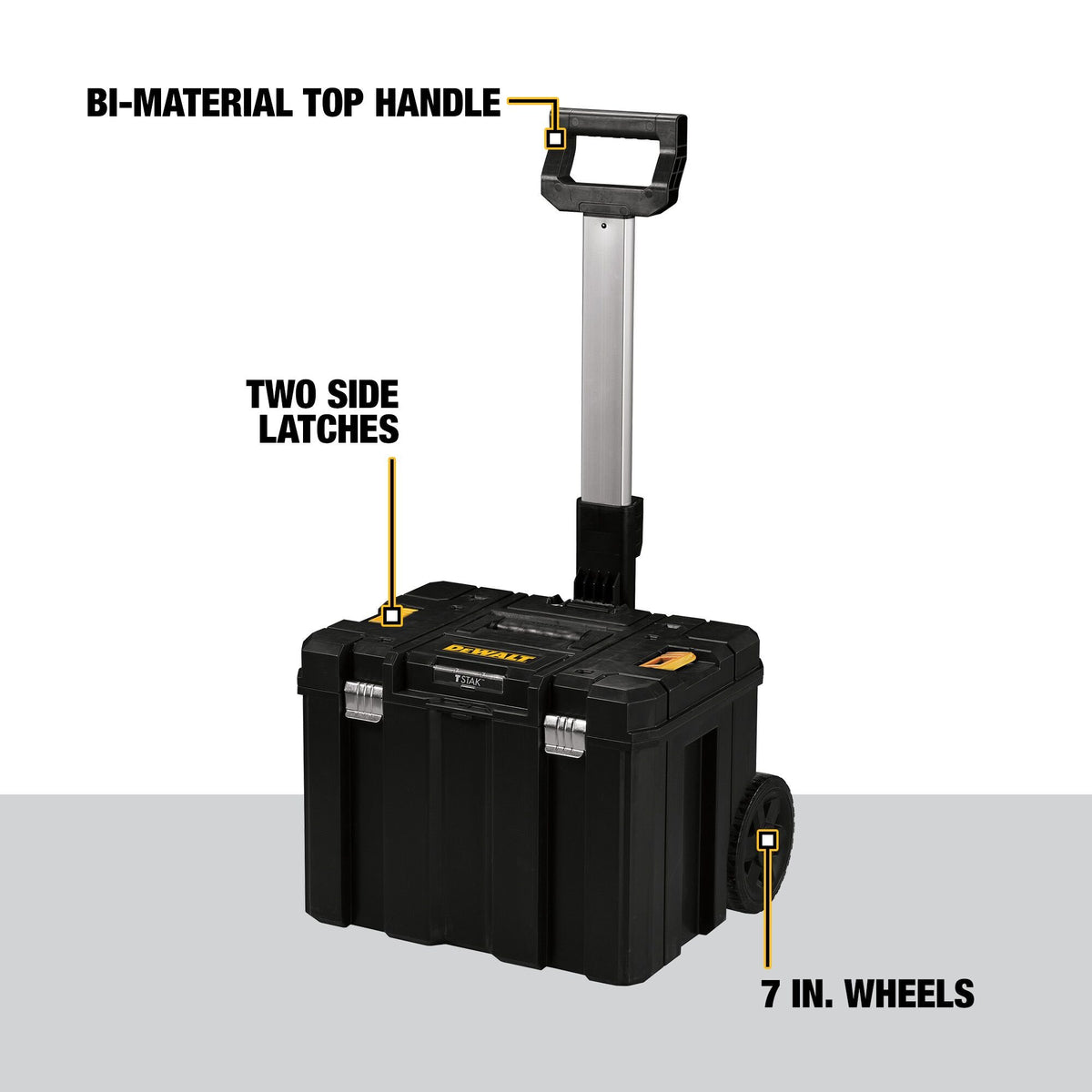 DEWALT DWST17820 Tool Box With Wheels, Tstak, Deep Box - feature callout