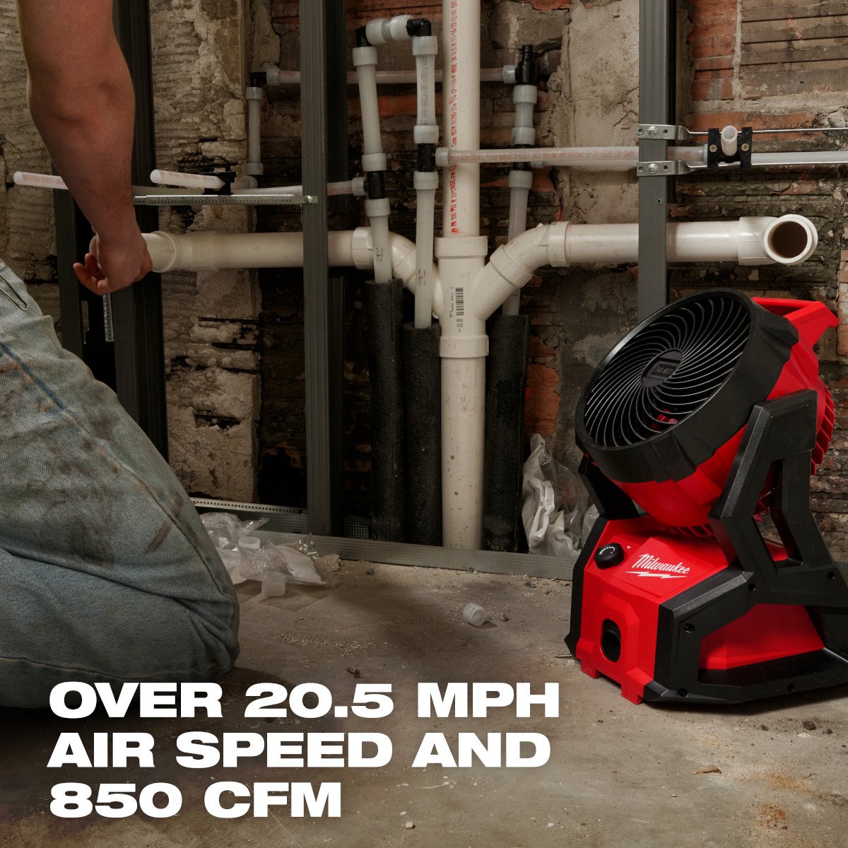 Milwaukee 0818-20 M18™ Brushless PACKOUT™ Fan - feature callout