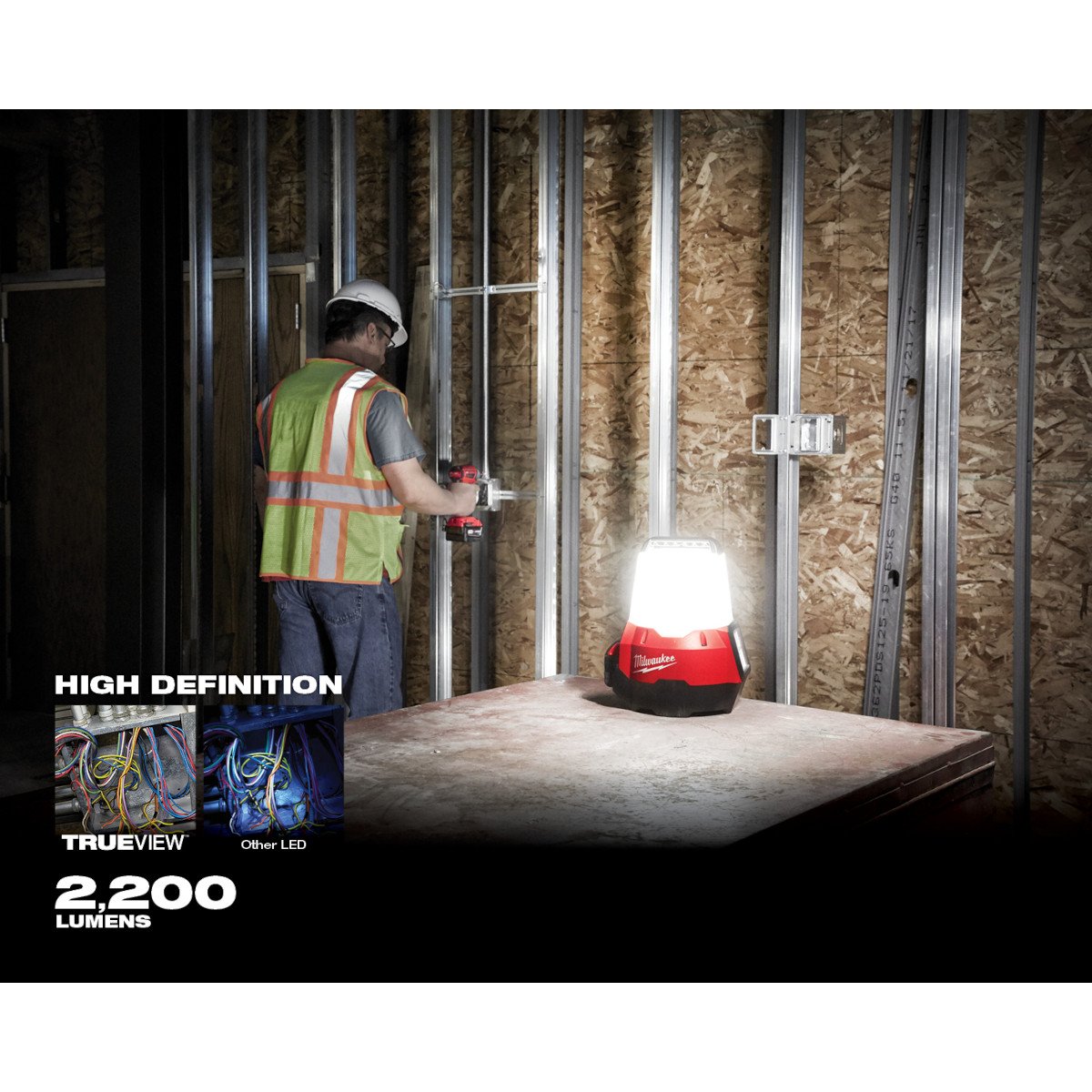 Milwaukee 2144-20 M18™ RADIUS™ Compact Site Light with Flood Mode - feature callout