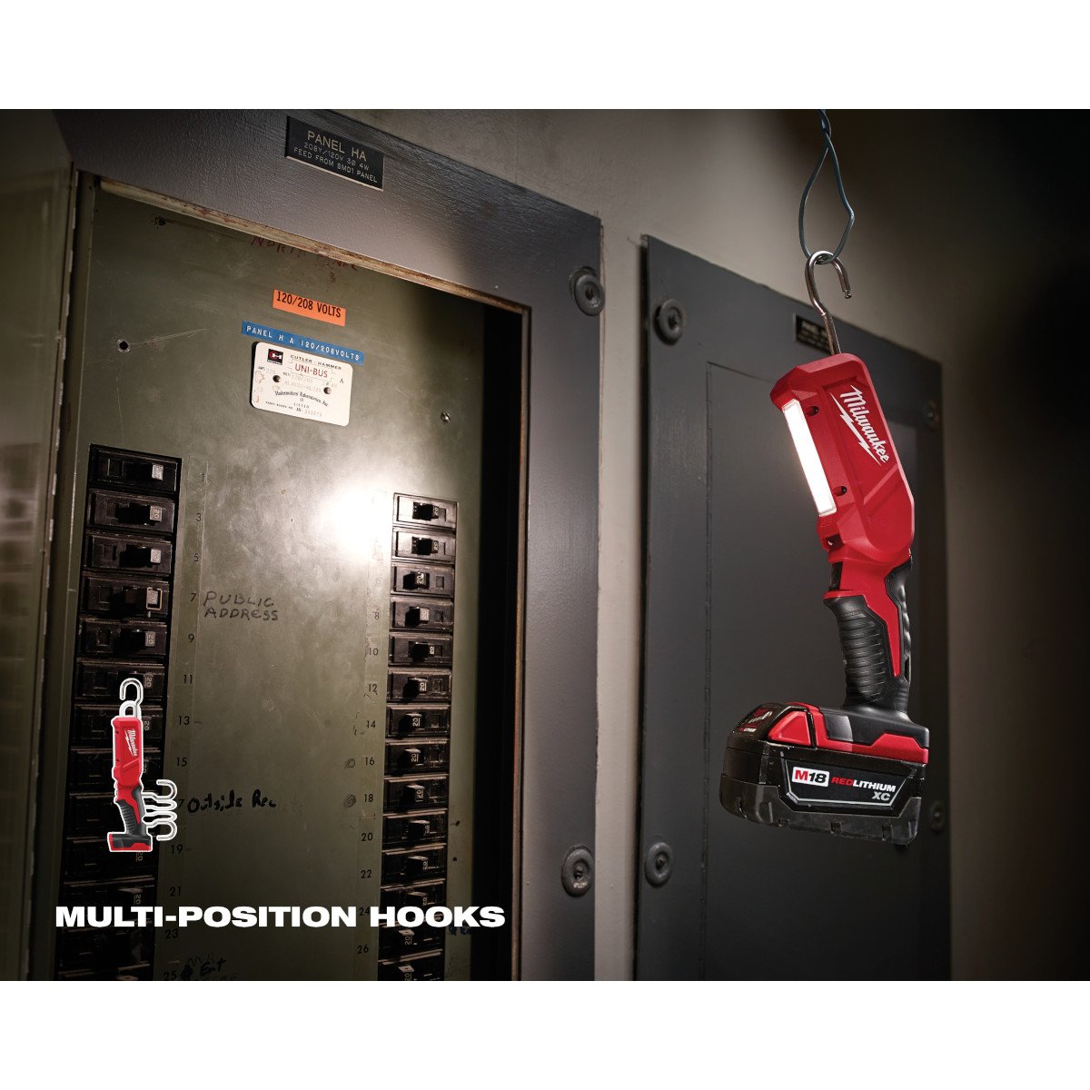 Milwaukee 2352-20 M18 LED Stick Light - feature callout