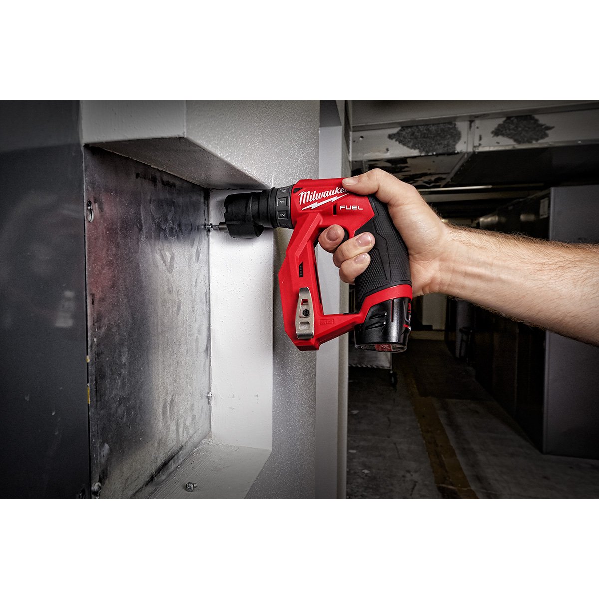 Milwaukee 2505-20 M12 FUEL™ Installation Drill/Driver - in use