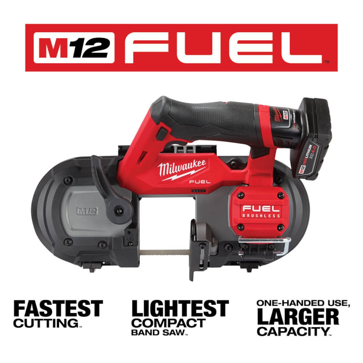 Milwaukee 2529-21XC M12 FUEL™ Compact Band Saw Kit - feature callout