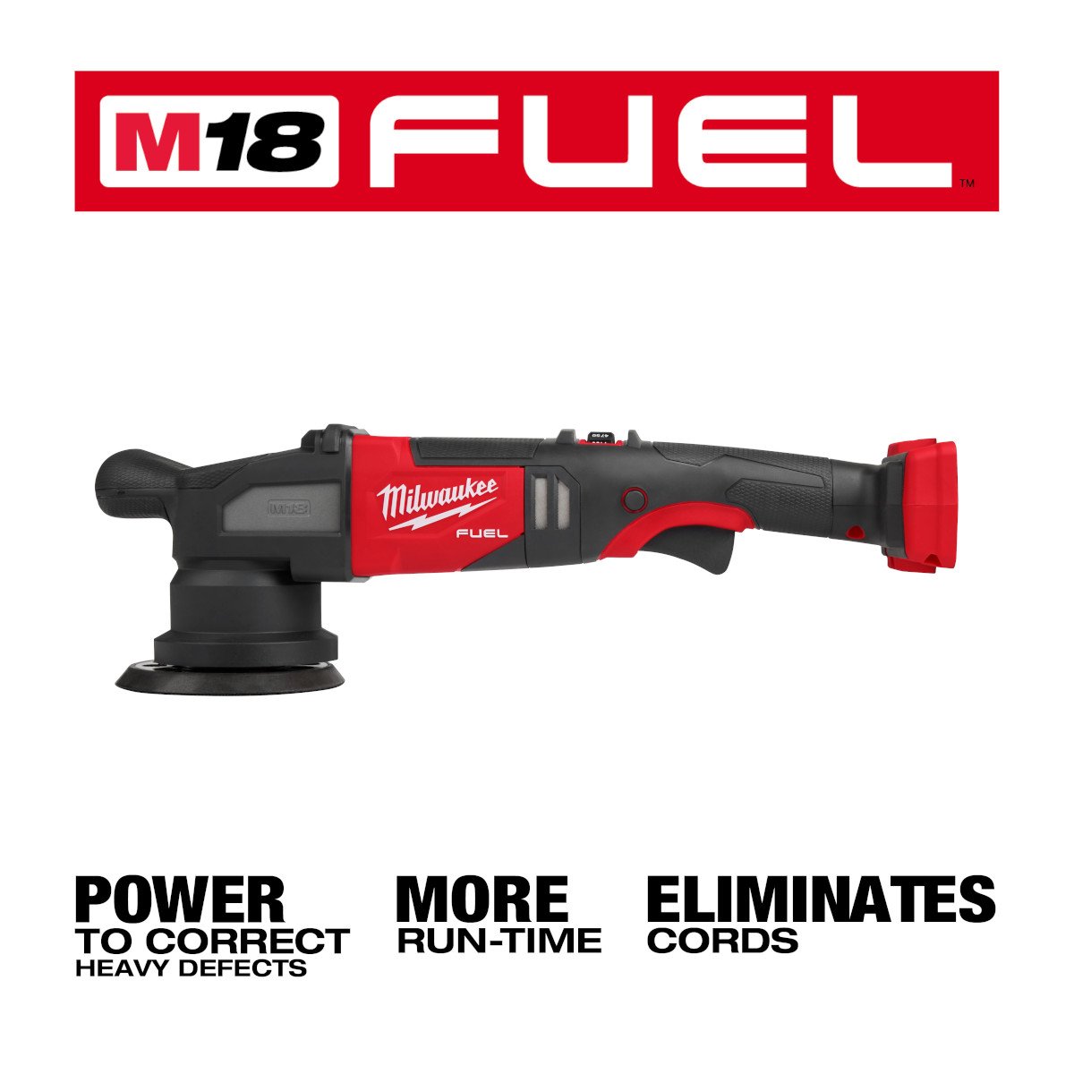 Milwaukee 2684-20 M18 FUEL™ 15mm Random Orbital Polisher - feature callout