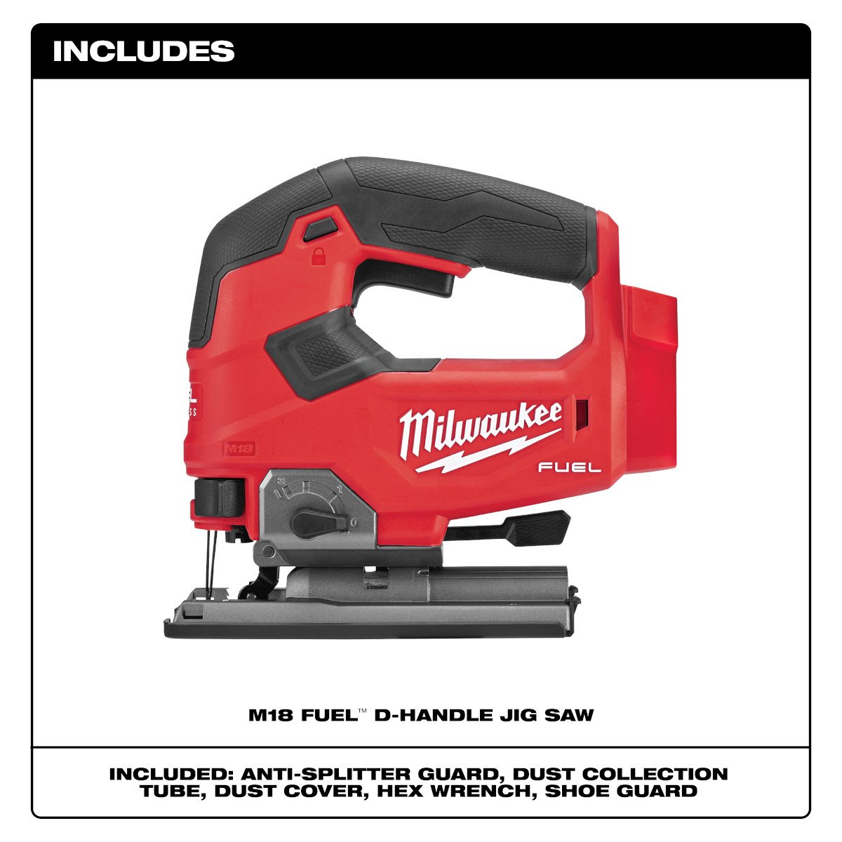 Milwaukee 2737-20 M18 FUEL™ D-handle Jig Saw - feature callout