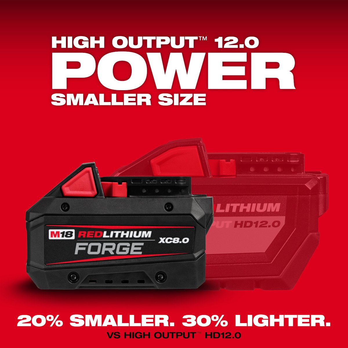 Milwaukee 48-11-1881 M18™ REDLITHIUM™ FORGE™ XC8.0 Battery Pack - feature callout