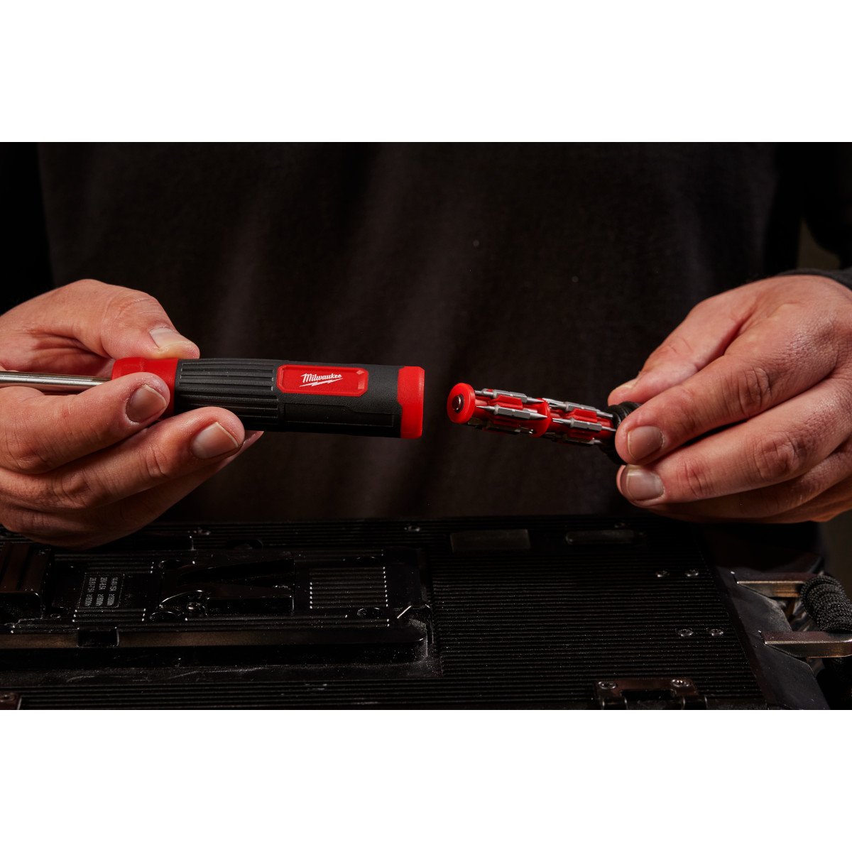 Milwaukee 48-22-2934 27-in-1 Security Precision Multi-Bit Screwdriver - in use