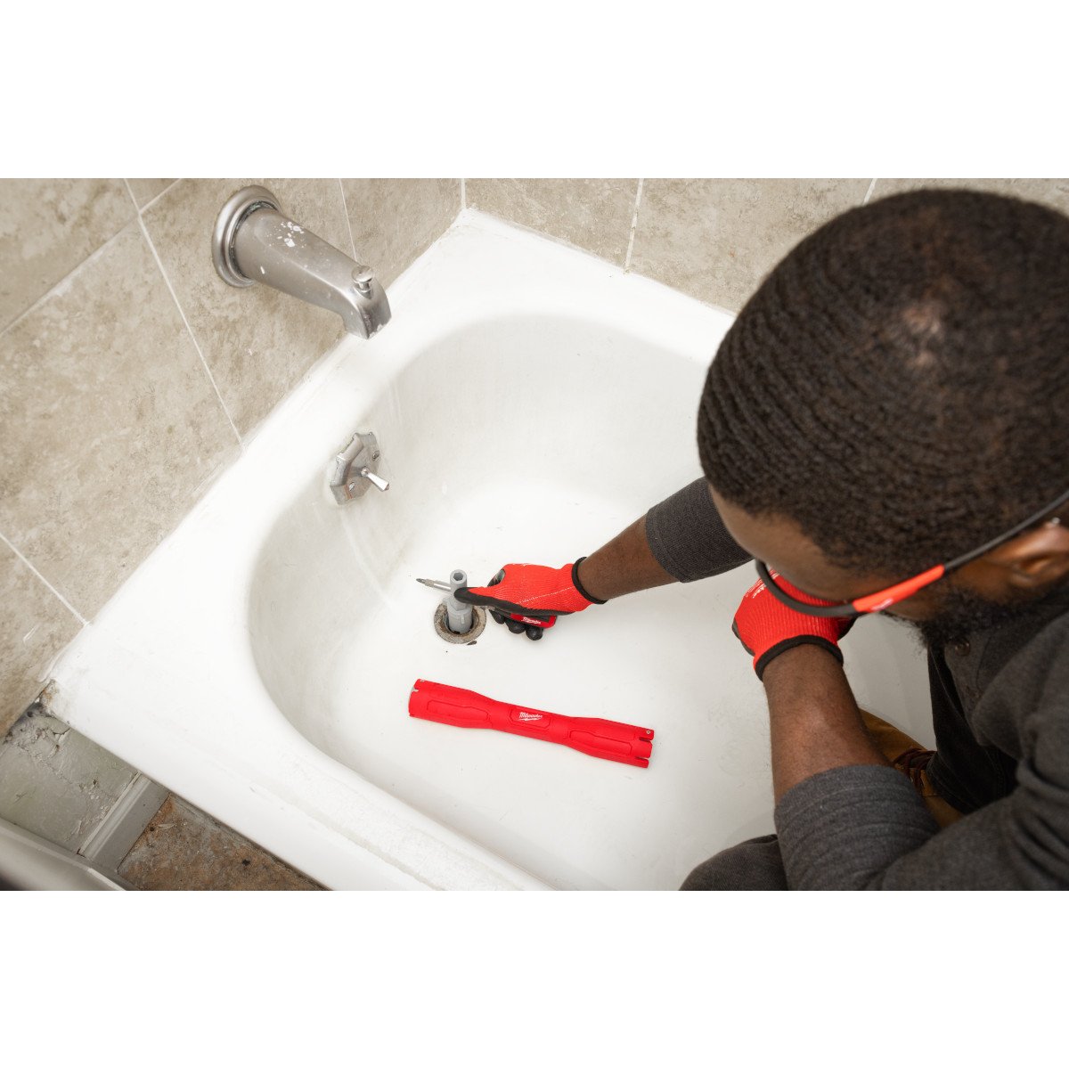 Milwaukee 48-22-7100 Faucet Swap-Out Wrench - in use