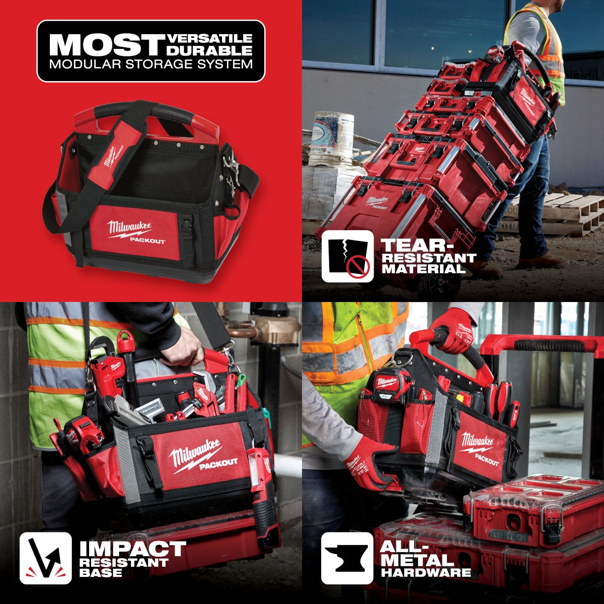Milwaukee 48-22-8315 PACKOUT™ 15" Tote - feature callout