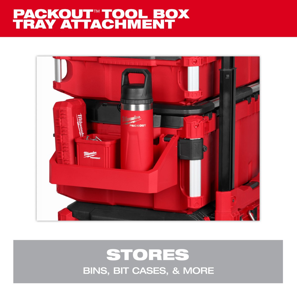 Milwaukee 48-22-8605 PACKOUT™ Tool Box Tray Attachment - feature callout