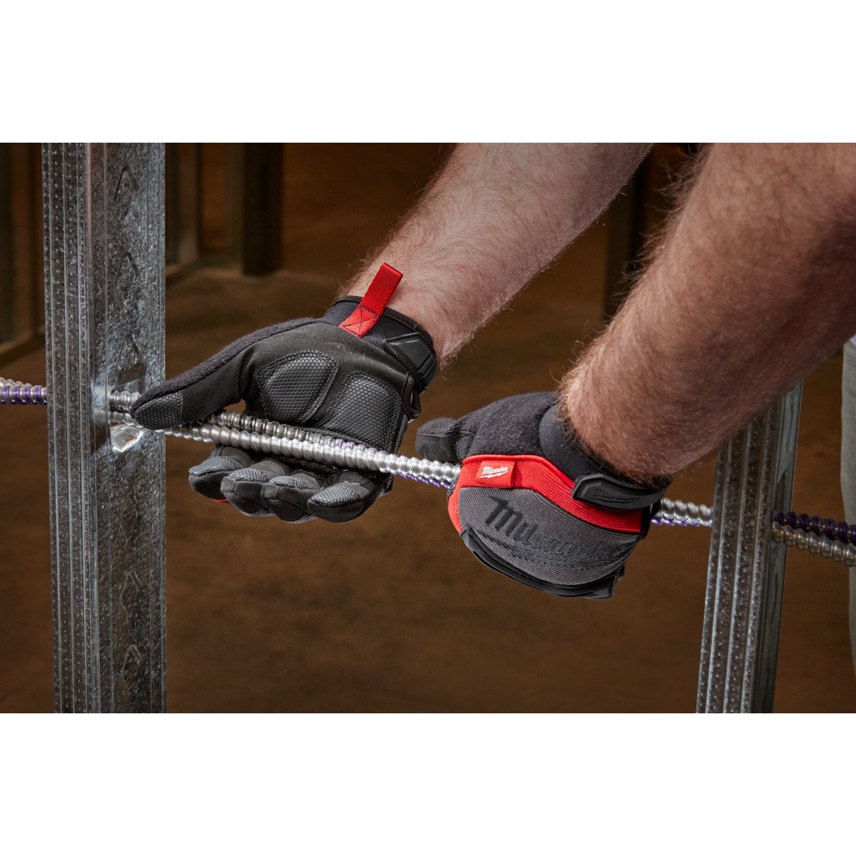 Milwaukee 48-22-8732 Demolition Gloves - L - in use