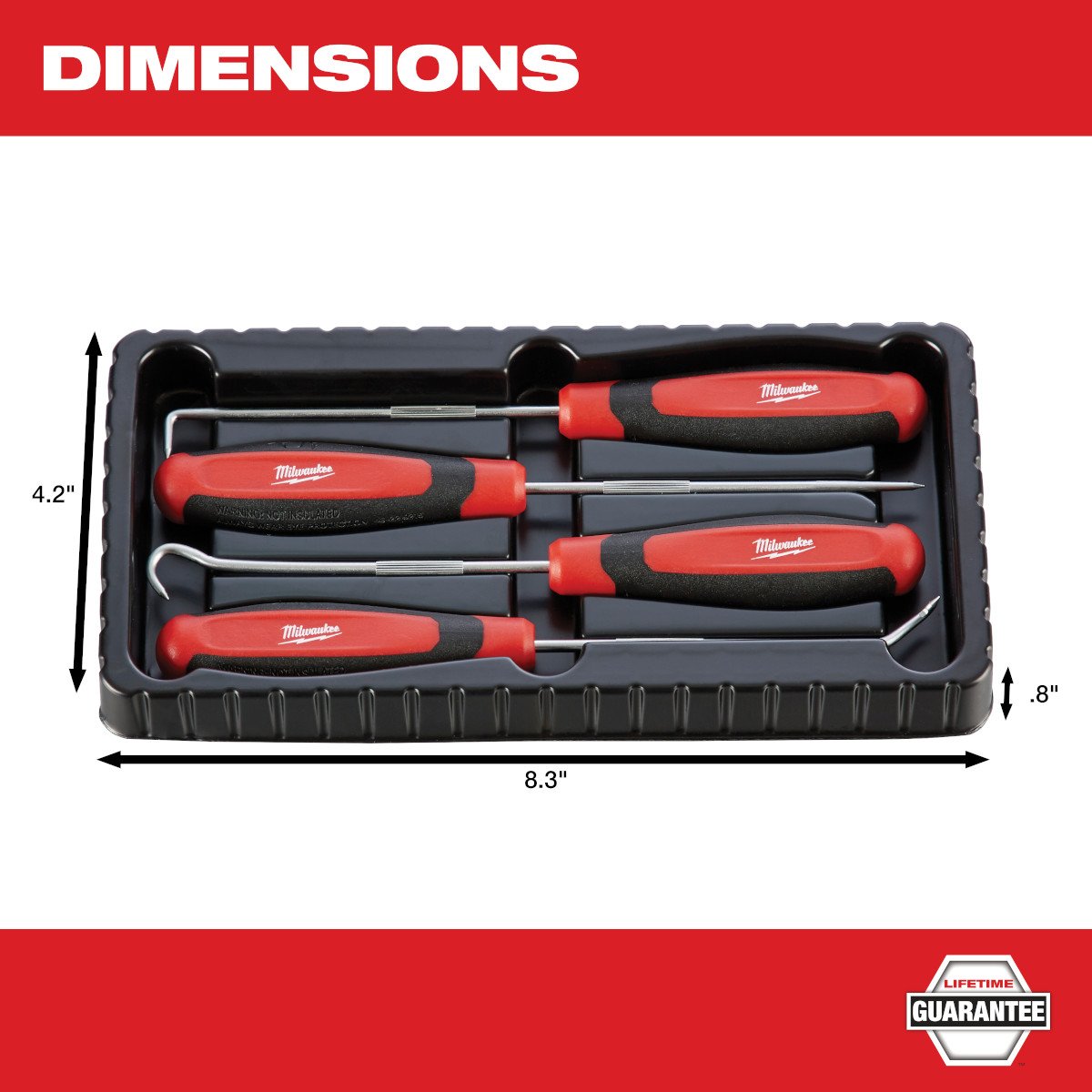 Milwaukee 48-22-9215 4pc Hook & Pick Set - feature callout