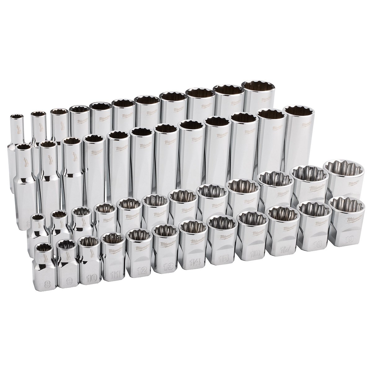 Milwaukee 48-22-9285 98-Piece 3/8" Drive 6-Point and 12-Point Ratchet & Socket Set - product view