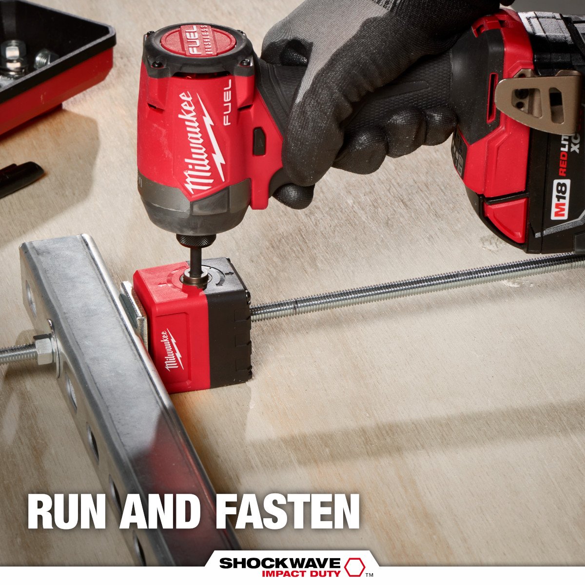 Milwaukee 48-32-2391 SHOCKWAVE Impact Duty™ 3/8" Threaded Rod Nut Runner - feature callout