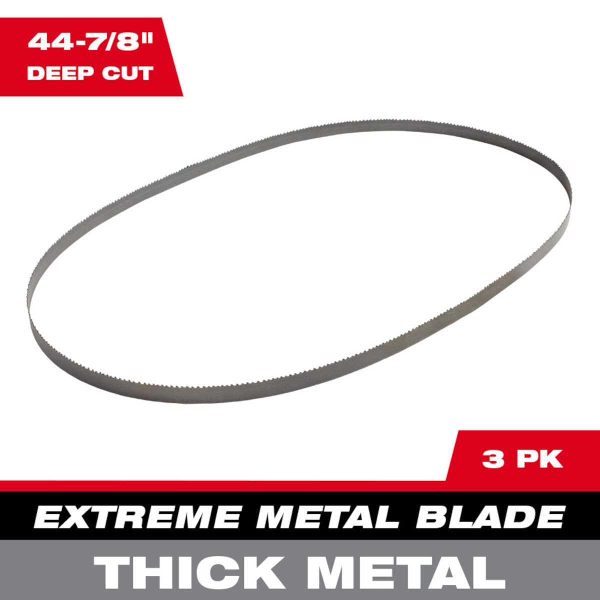 Milwaukee 48-39-0601 Extreme Thick Metal Band Saw Blades 3PK Deep Cut - feature callout