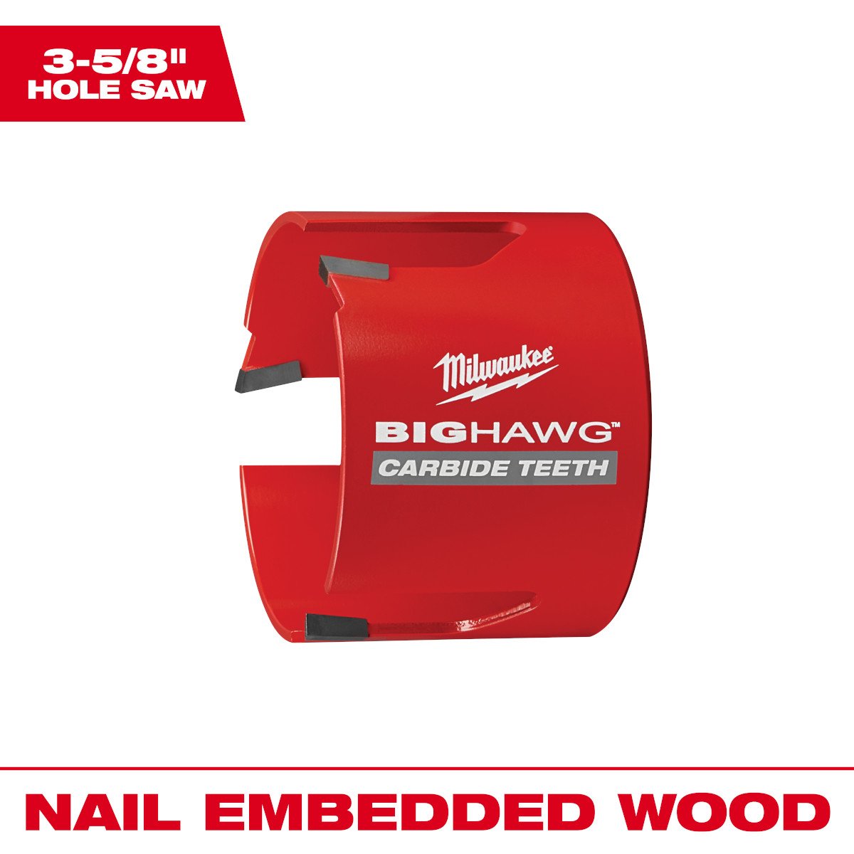 Milwaukee 49-56-9240 3-5/8 in. BIG HAWG™ with Carbide Teeth - feature callout
