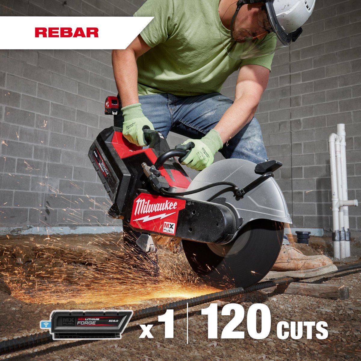 Milwaukee MXF315-2XC MX FUEL™ 14" Cut-Off Saw w/ RAPIDSTOP™ Brake Kit - feature callout