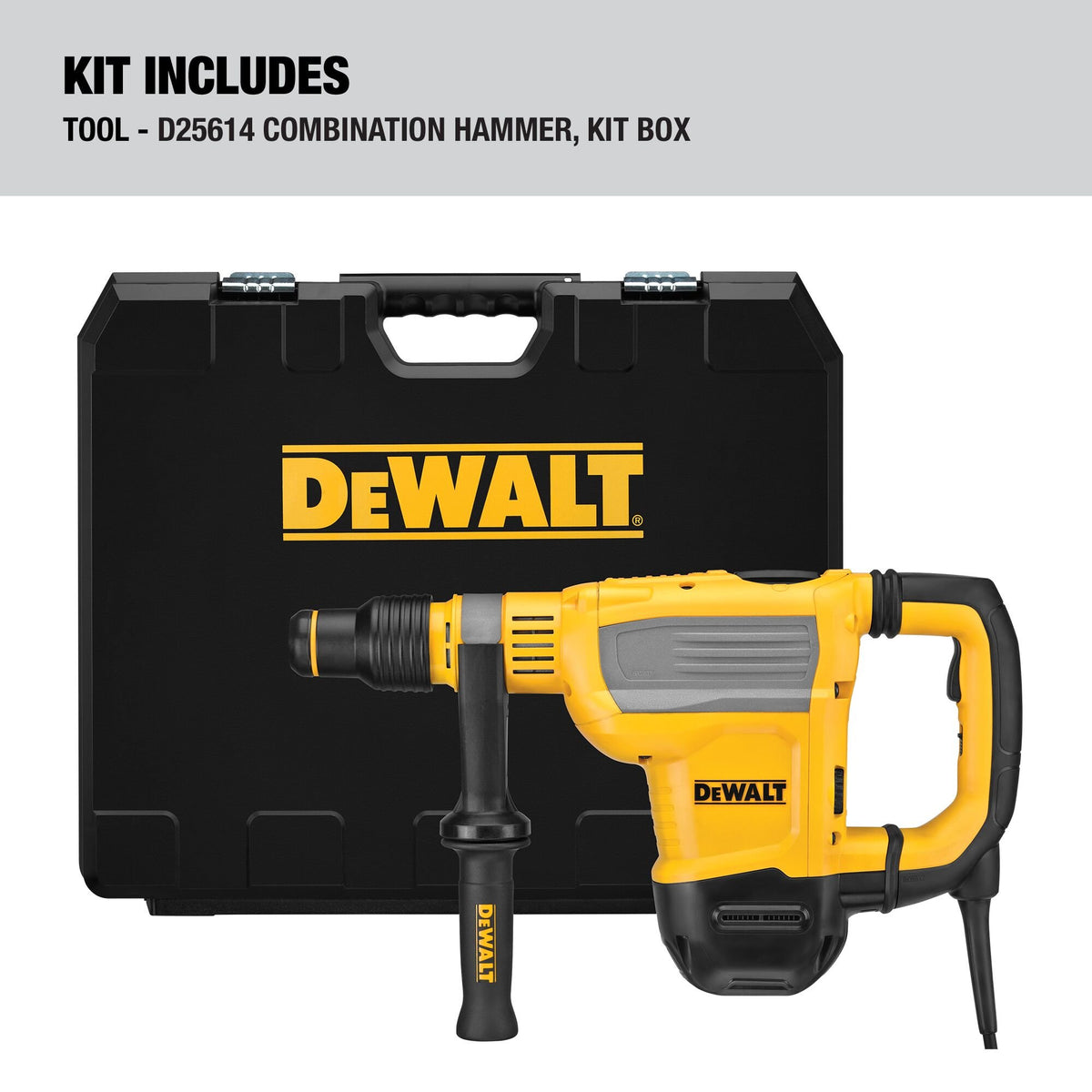 DEWALT D25614K 1-3/4 IN. SDS Max Combination Rotary Hammer Kit - feature callout