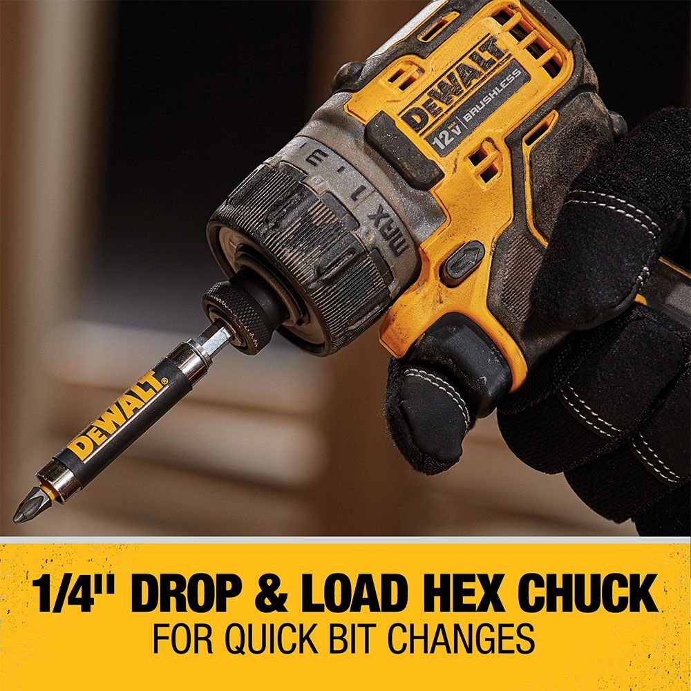 DEWALT DCF601B Xtreme 12V Max Brushless 1/4 In. Cordless Screwdriver (Tool Only) - feature callout