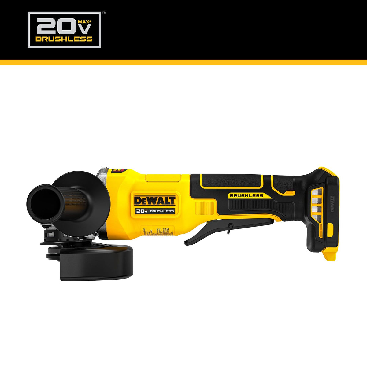 DEWALT DCG408B 20V MAX 4-1/2 in. Brushless Paddle-Switch Grinder (Tool Only) - feature callout