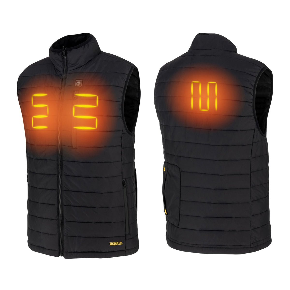 DEWALT DCHV095BD1-XL Men's Heated Puffer Vest Kit (Extra Large) - detail close-up