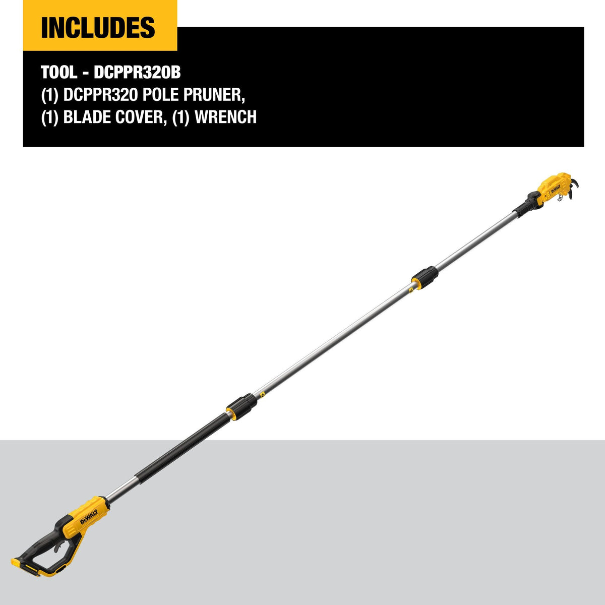 DEWALT DCPPR320B Pole Pruner (Bare Tool) - feature callout