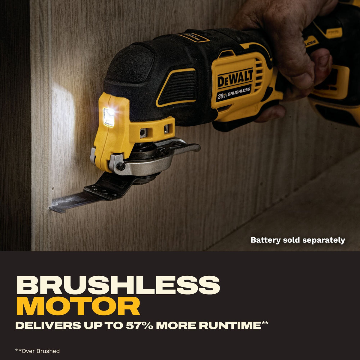 DEWALT DCS356B 20V MAX XR BRUSHLESS CORDLESS 3-SPEED OSCILLATING MULTI-TOOL (TOOL ONLY) - feature callout