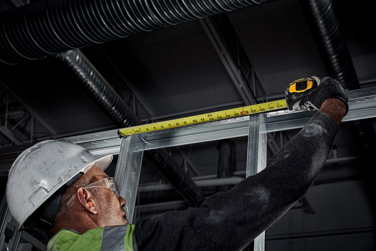 DEWALT DWHT36925S Toughseries 25 Ft. Tape Measure - in use