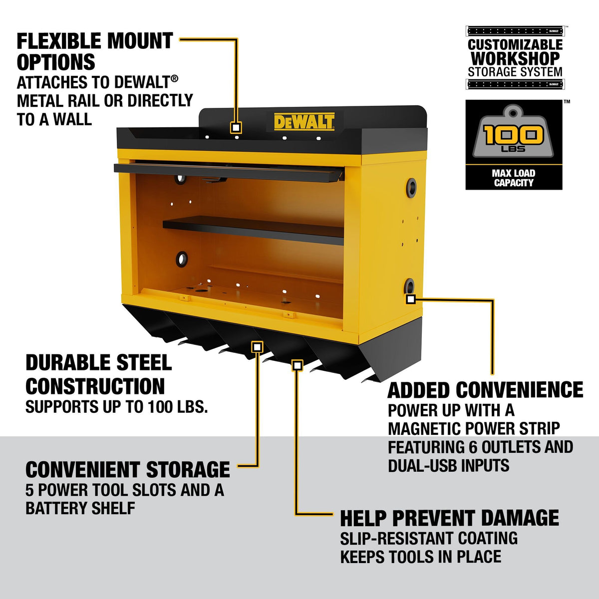 DEWALT DWST82824 Power Tool Cabinet - feature callout