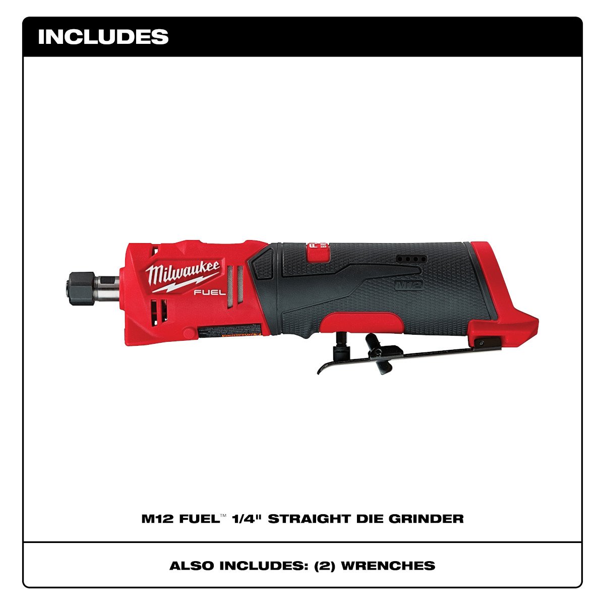 Milwaukee 2486-20 M12 FUEL™ Straight Die Grinder - feature callout