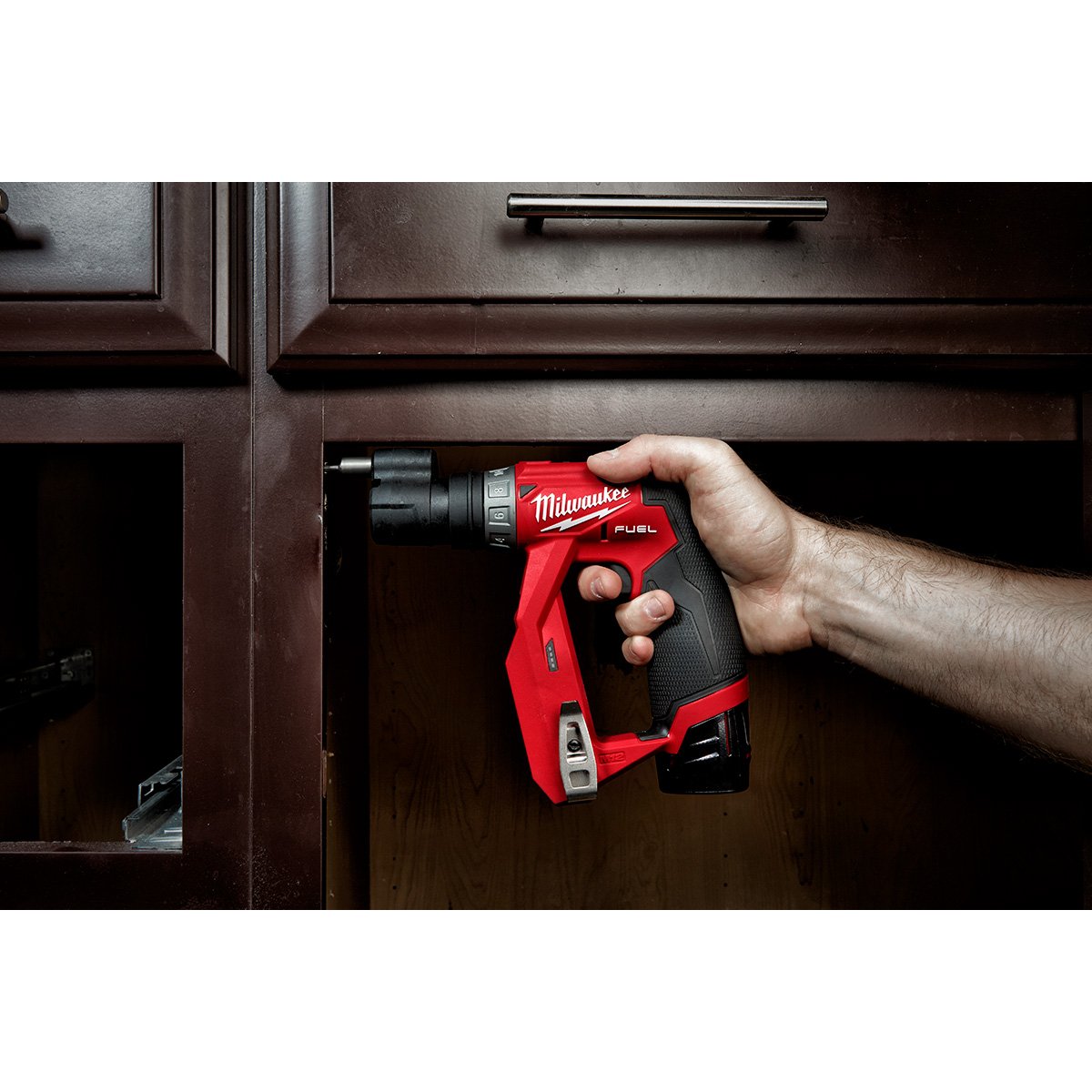 Milwaukee 2505-20 M12 FUEL™ Installation Drill/Driver - in use