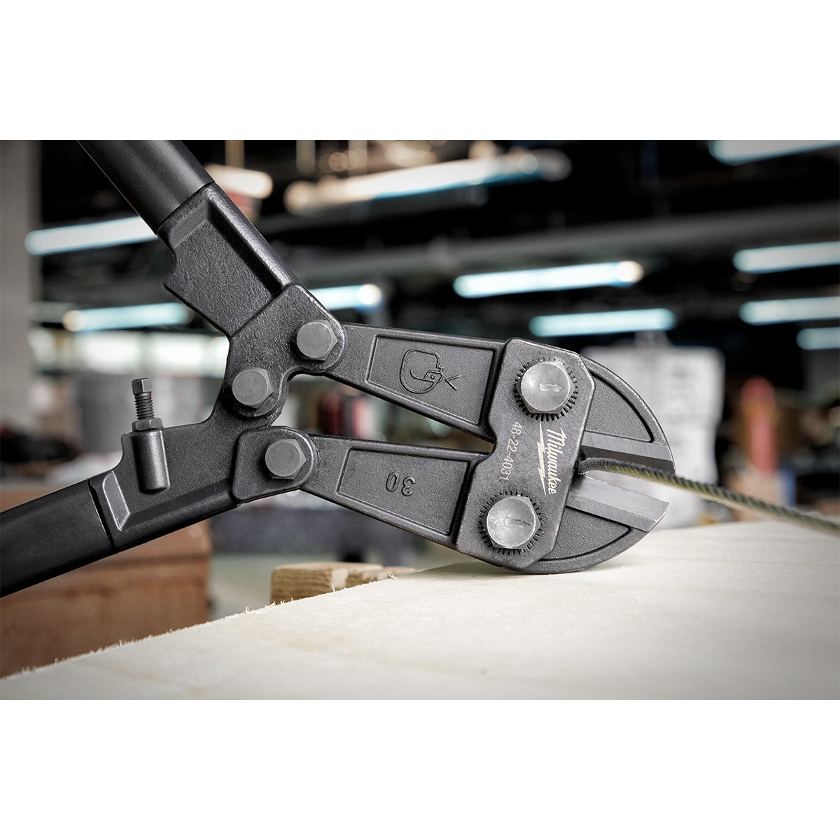 Milwaukee 48-22-4031 30 in. Bolt Cutter - in use
