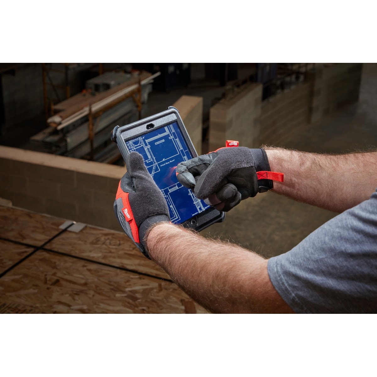 Milwaukee 48-22-8732 Demolition Gloves - L - in use