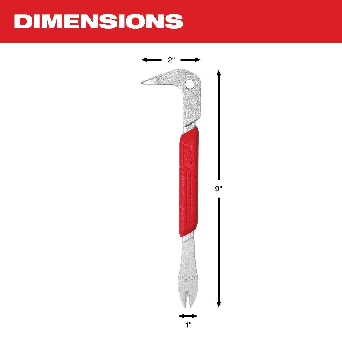 Milwaukee 48-22-9030 9" Finish Nail Puller - feature callout