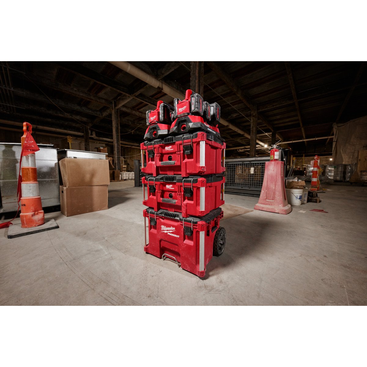 Milwaukee 48-59-1809 M18™ PACKOUT™ Six Bay Rapid Charger - in use