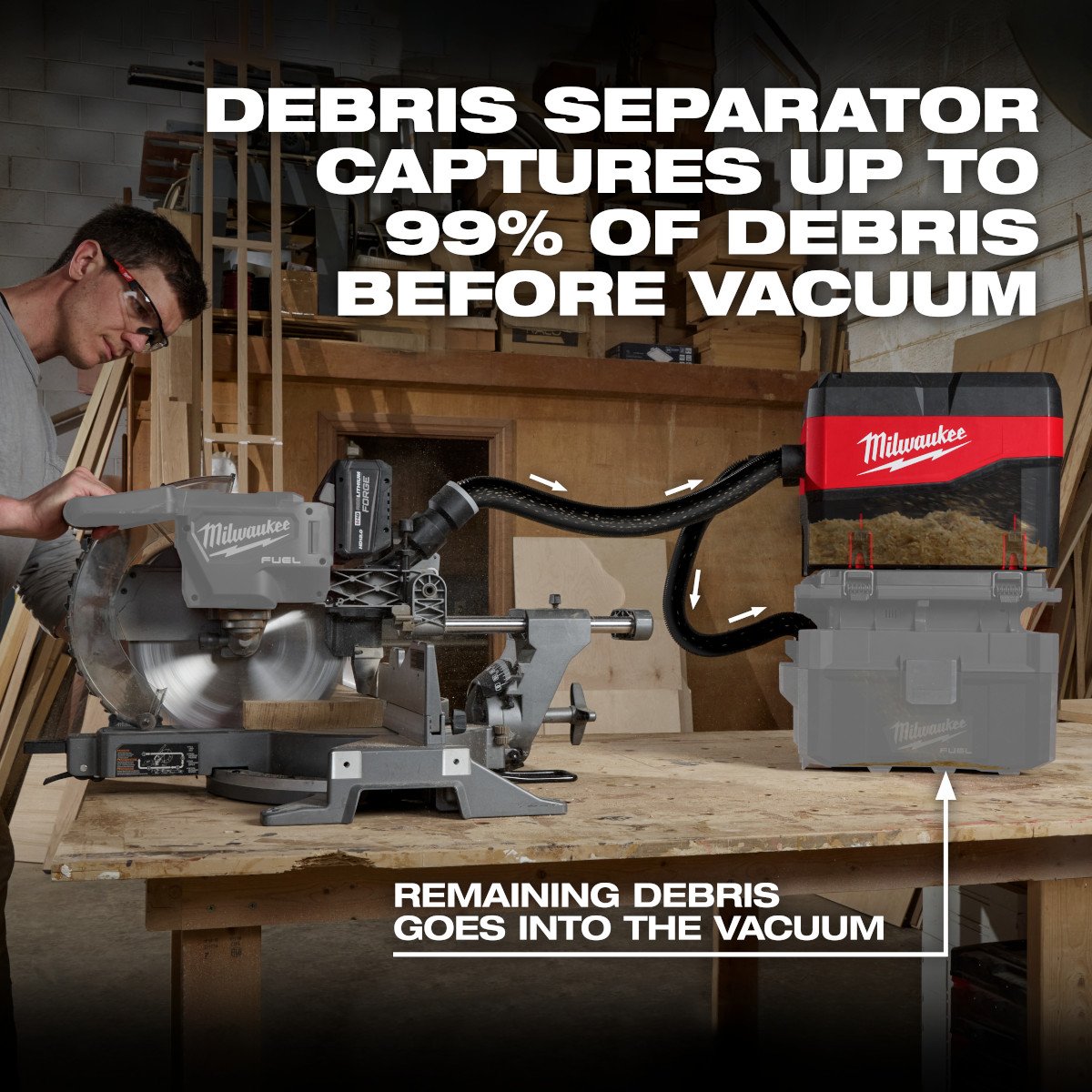 Milwaukee 49-90-2200 PACKOUT™ Compact Debris Separator - feature callout